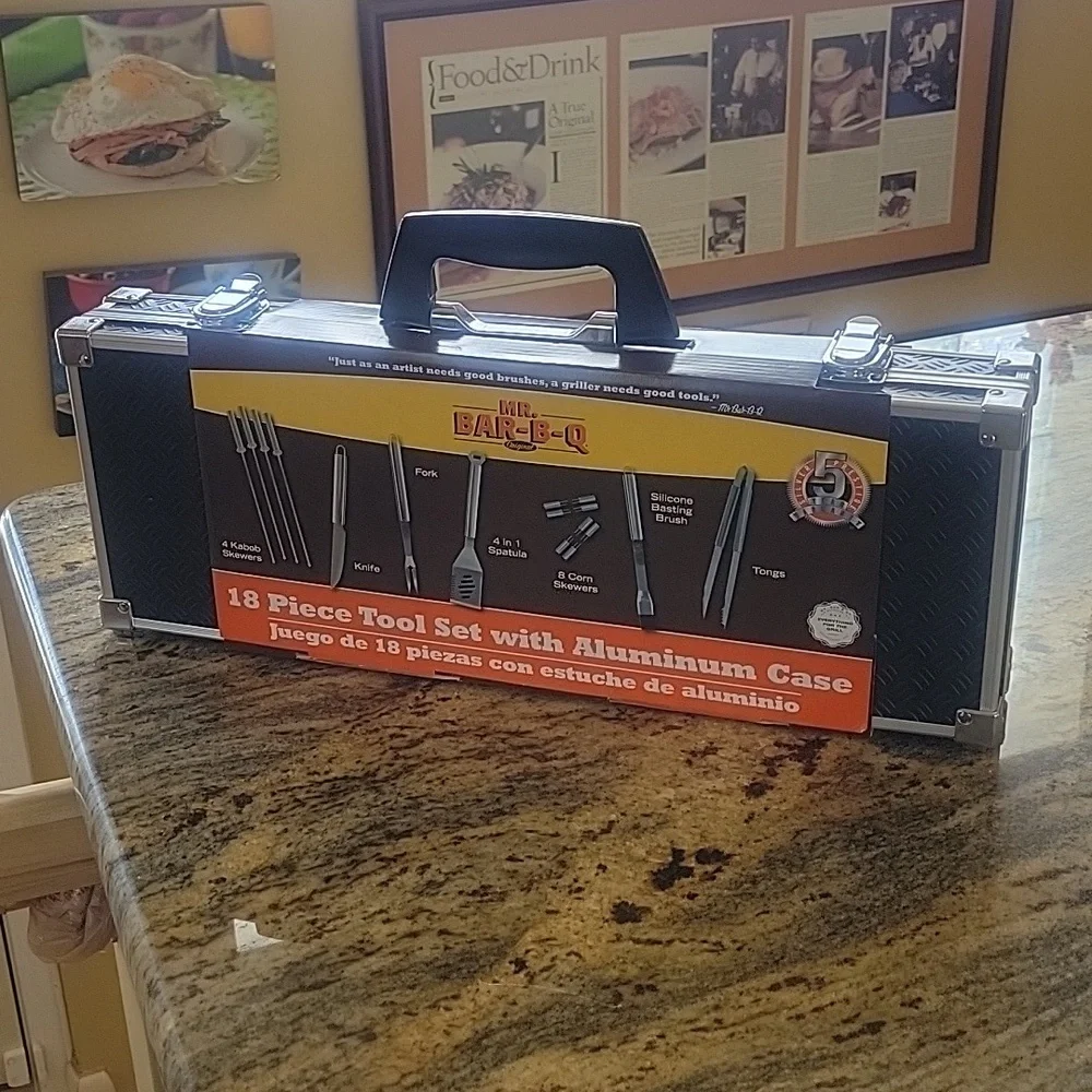 Mr  Bar-B-Q 18 PC tool set with aluminum case